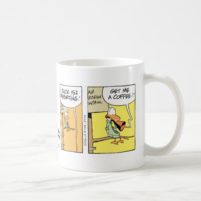 Air Traffic Controller Funny Coffee Cartoon Mug (Right)