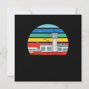 Air Traffic Controller in Vintage Invitation