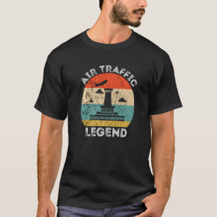 Air Traffic Controller Legend Retro Vintage Flight T-Shirt