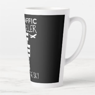 Air Traffic Controller Pun Joke Flight Control Latte Mug