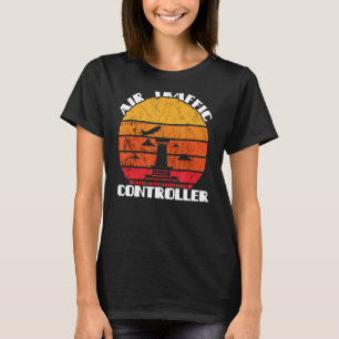 Air Traffic Controller Vintage Retro Flight Radar  T-Shirt