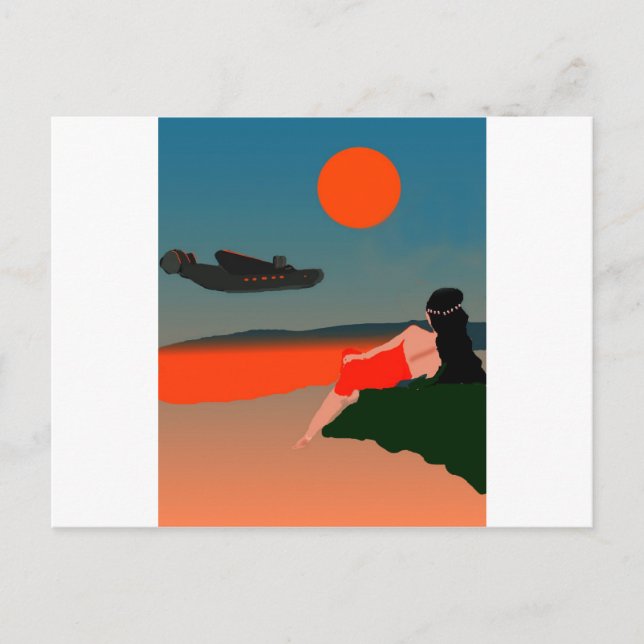 Air Travel Polynesia Postcard (Front)