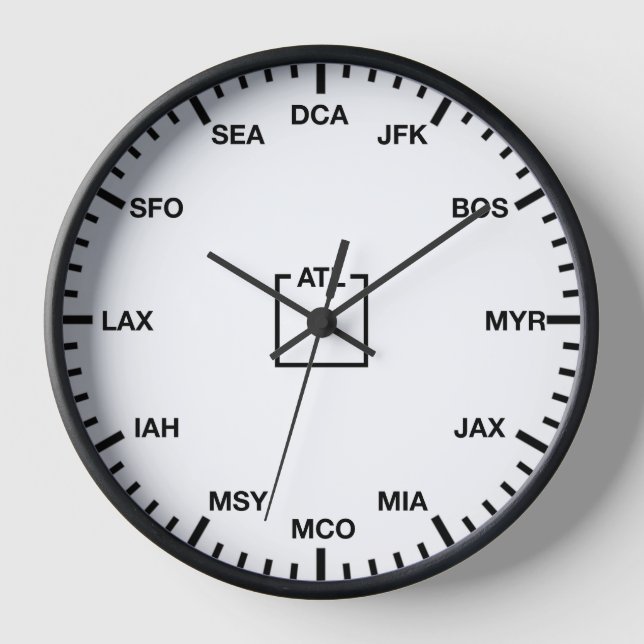 AIR TRAVELER'S ROUTE CLOCK (Front)