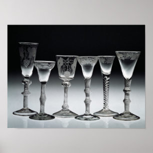 Air-twist glasses, 1750-60 poster
