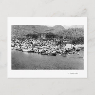 Air View of Ketchikan, Alaska Photograph Postcard
