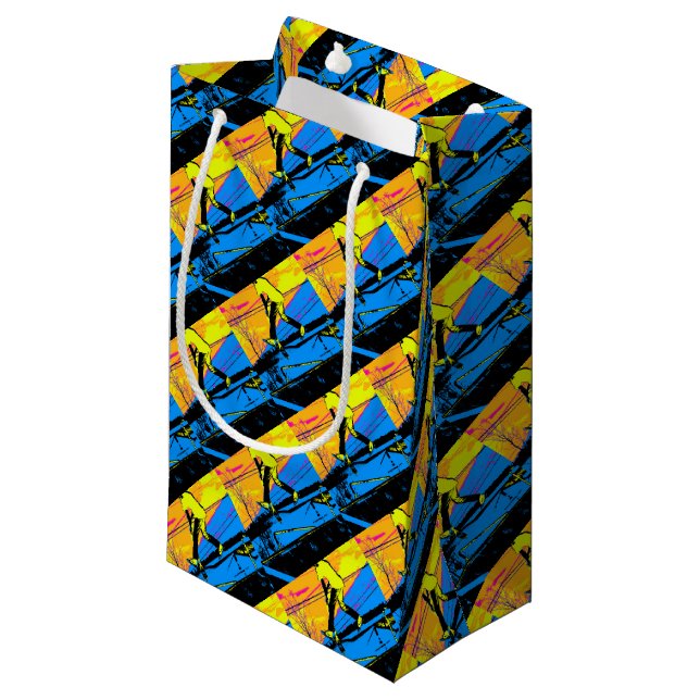 "Air Walking!" High Flying Scooter Small Gift Bag (Front Angled)
