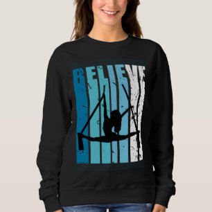 Air Yoga Aerialist Retro Believe Turquoise Air Yog Sweatshirt