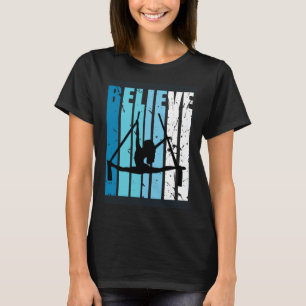 Air Yoga Aerialist Retro Believe Turquoise Air Yog T-Shirt