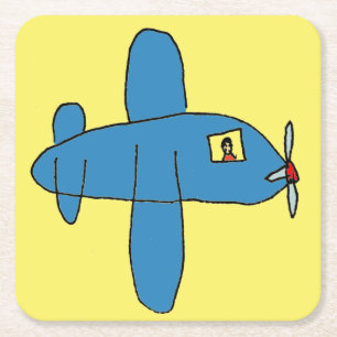 Airbeep Colourized T-Shirt Square Paper Coaster