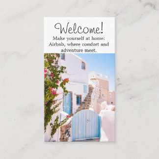 Airbnb House rental picture and QR code Modern Business Card