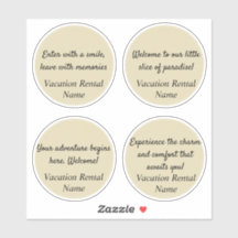 Airbnb Sticker/Vacation Rental Welcome Stickers