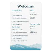 Airbnb Vrbo Welcome Sign Template Home Magnet