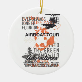 Airboat Alligator Tours Florida Everglades Nationa Ceramic Ornament