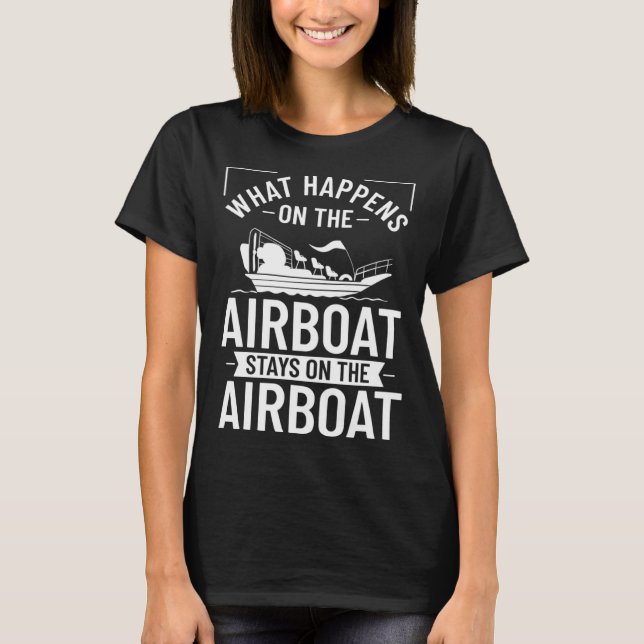 Airboat Fanboat Rc Hydroplane Racing Swamp Boat Ri T-Shirt (Front)
