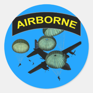 Airborne 2 classic round sticker