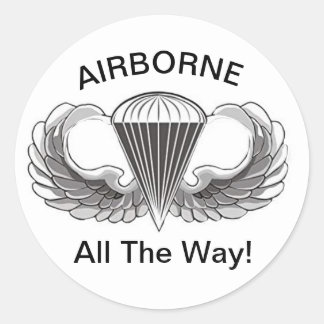 Airborne! classic round sticker