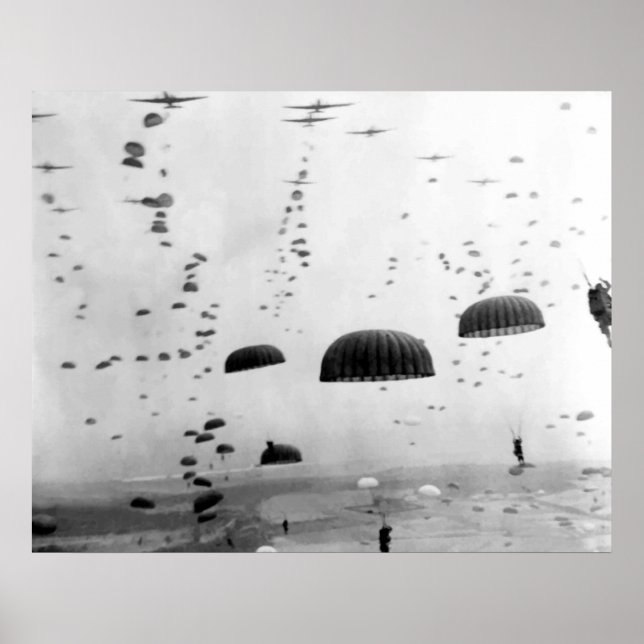 Airborne Mission During WW2 Painting Poster (Front)