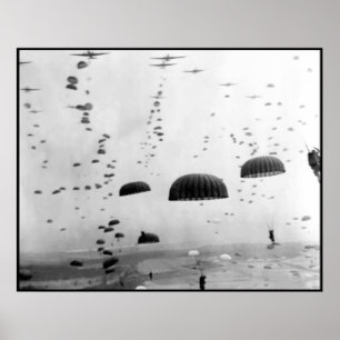 Airborne Mission During WW2 Painting Poster