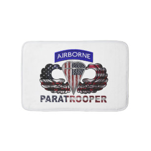 Airborne Paratrooper  Bath Mat