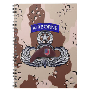 Airborne Paratrooper Desert Storm Notebook