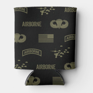 Airborne Pattern (Green) Can Cooler