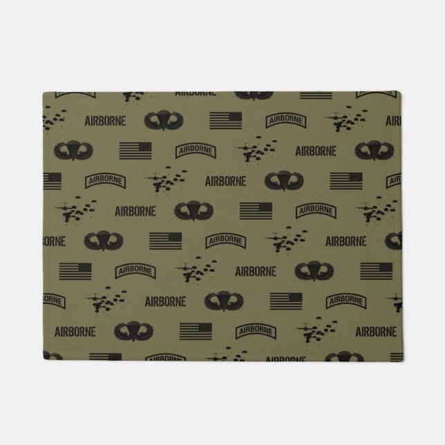Airborne Pattern (Green) Doormat (Front)