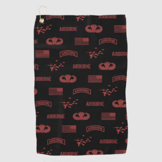 Airborne Pattern (Red) Golf Towel