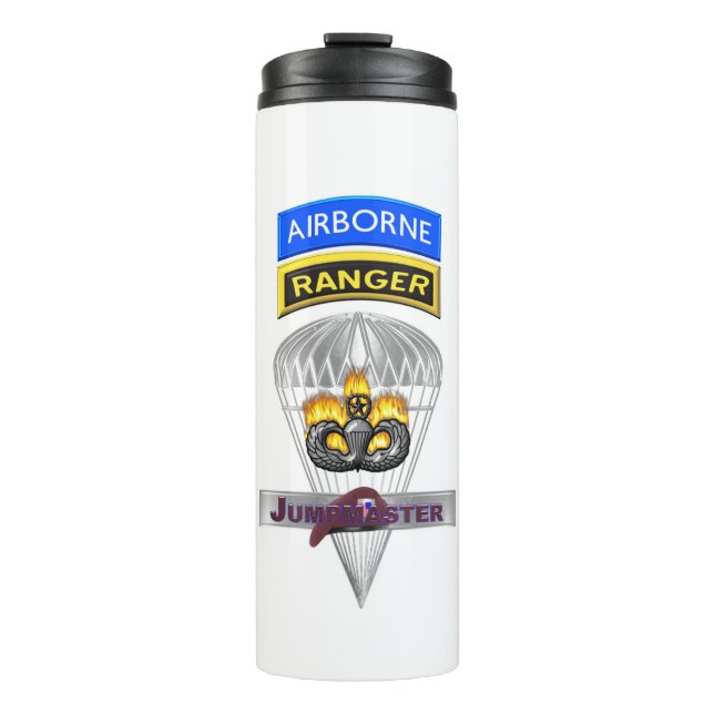 Airborne Ranger Jumpmaster Commemorative Thermal Tumbler (Front)