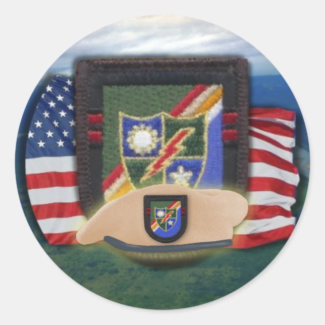 airborne rangers fort benning vets scrapbooking classic round sticker (Front)