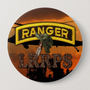Airborne Rangers Veterans Vets LRRP 10 Cm Round Badge
