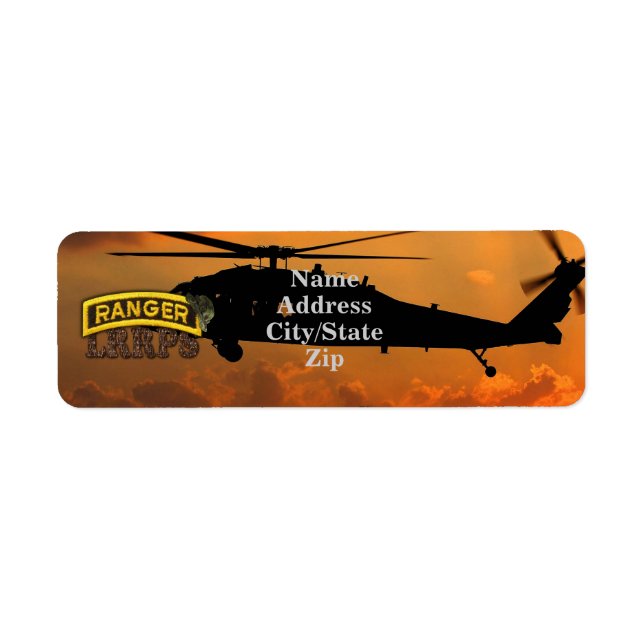 Airborne Rangers Veterans Vets LRRP Return Address Label (Front)