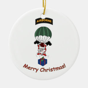 Airborne Santa Ceramic Tree Decoration