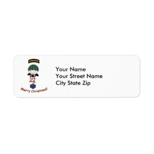 Airborne Santa Return Address Label