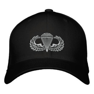 Airborne stencil embroidered hat