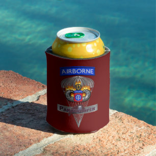 Airborne Tab Steel Paratrooper Jump Wings Can Cooler