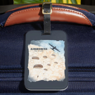 Airborne The Finest Paratroopers Jump Personalised Luggage Tag