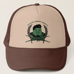 Airborne troops military insignia style trucker hat