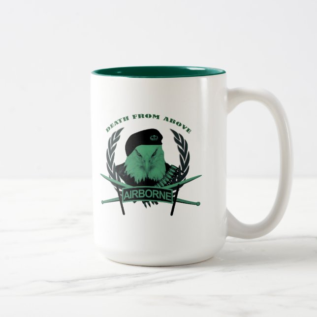 Airborne troops military insignia style Two-Tone coffee mug (Right)