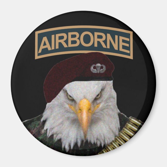 Airborne units bold eagle army style magnet (Front)