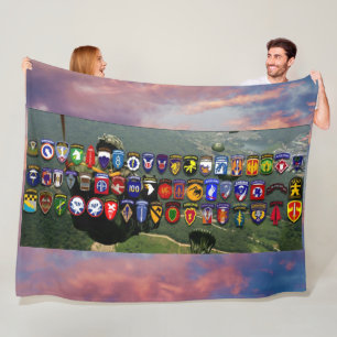 AIRBORNE UNITS FLEECE BLANKET