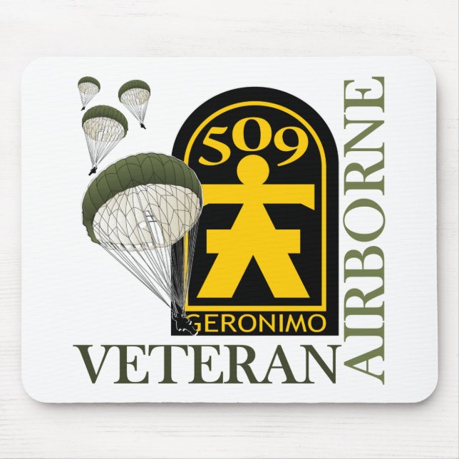 Airborne Veteran - 509th PIR Mouse Pad (Front)
