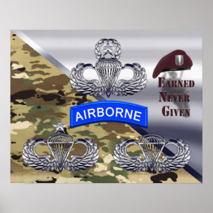 Airborne Wings – Earned Never Given Poster