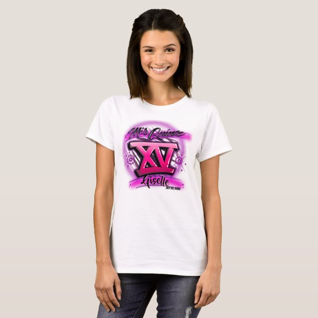 Airbrush personalised mis Quince  T-Shirt (Front Full)