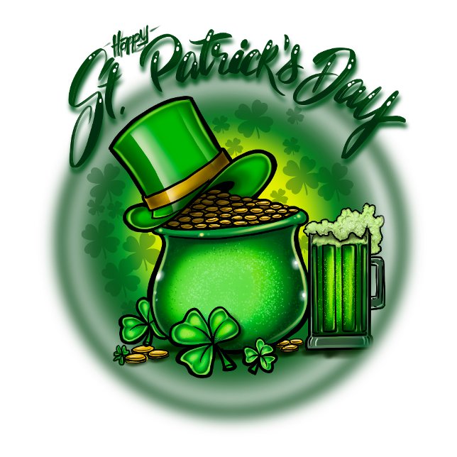 Airbrush St. Patrick’s day T-Shirt (Creator Uploaded)