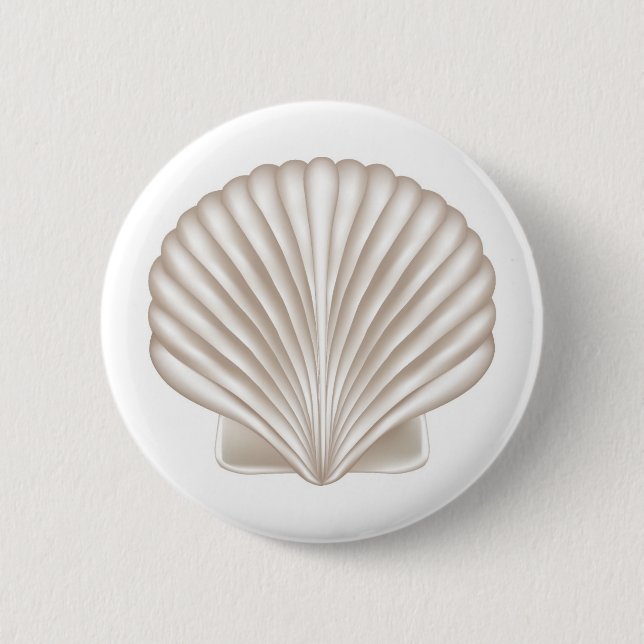 Airbrush Style Seashell 6 Cm Round Badge (Front)