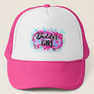 airbrushed pink daddy's girl hat cap