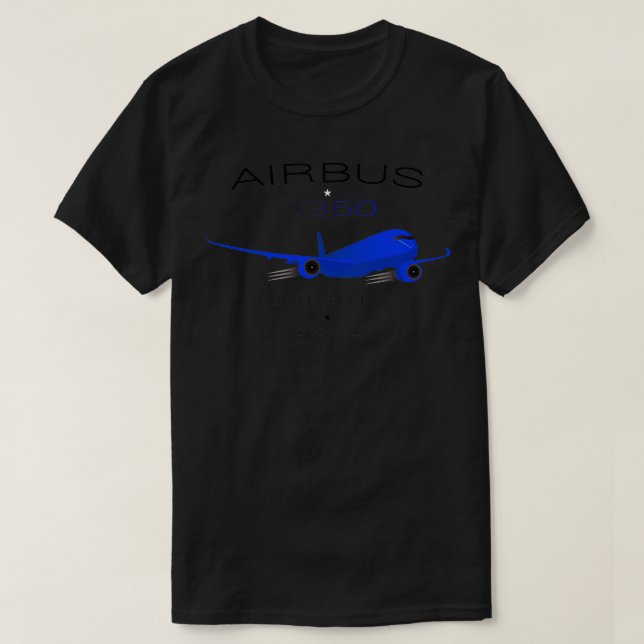 Airbus A350 Aircraft Modern Light Design T-Shirt (Design Front)