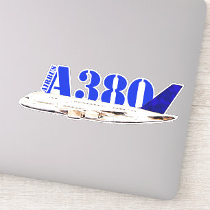 Airbus A380 Aeroplane Watercolor drawing