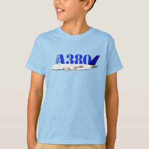 Airbus A380 Aeroplane Watercolor drawing T-Shirt
