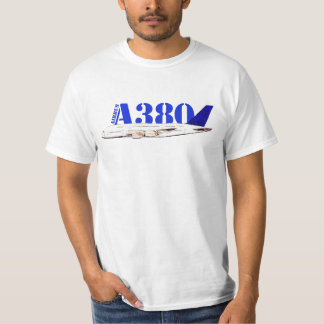 Airbus A380 Aeroplane Watercolor drawing T-Shirt